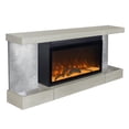 thumbnail image 4 of Electric Fireplace Floating Mantel Shelf with Lighting, Urban Cement, 4 of 6