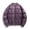 Purple, variant on AnuYalue Mens Big and Tall Jacket Casual Warm Winter Coat Stand Collor Quilted Jackets Soild Color Full Zip Outerwear