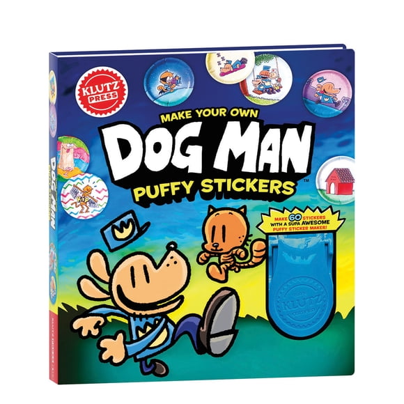 New and Trending: Make Your Own Dog Man Puffy Stickers By Klutz