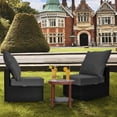 thumbnail image 4 of Gymax 2PCS Deep Seat Chair Cushion Pads Set Indoor Outdoor W/ Rope Belts Grey, 4 of 10