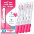 thumbnail image 1 of Easy@Home Smart Timing Pregnancy Test: Over 99% Accuracy for Early hCG Detection - Fast Results in Just 3 Minutes with Unique Love Heart Indicator | 5 Pack, 1 of 9