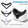 thumbnail image 3 of LNGOOR Interface Faciale et Coussinet de Protection pour le Visage pour Oculus Quest 2, Coussin en Mousse PU Résistant à la Sueur - Accessoires VR pour Meta Quest 2, Compatible avec Oculus Quest 2, 3 of 4