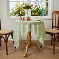 thumbnail image 1 of Tyidzon French Dining Table Coffee Table Cover Towel Lace Hollow Table Cloth Rectangular Decorative Round Table, 1 of 6