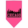 thumbnail image 1 of Chicago Skyline Sérigraphie Bandana Rose Vif Grand, 1 of 1