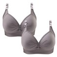 thumbnail image 2 of Timegard 2pc Bras for Women No Underwire Plus Size Adjustable Strap Ruched Comfort Everyday Bralette, 2 of 4