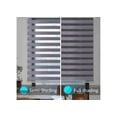 thumbnail image 2 of WYMO Zebra Blinds 58 x 96 INCH - Sheer Horizontal Blinds and Shades for Daytime and Nighttime - Light Filtering Roller Shades for Windows - Blue Grey - Manual Control Stick, 2 of 7