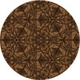 thumbnail image 1 of Ahgly Company Tapis d'Intérieur Lavable en Machine Carré Transitionnel Noir Brun, 3 Pieds Carré, 1 of 7