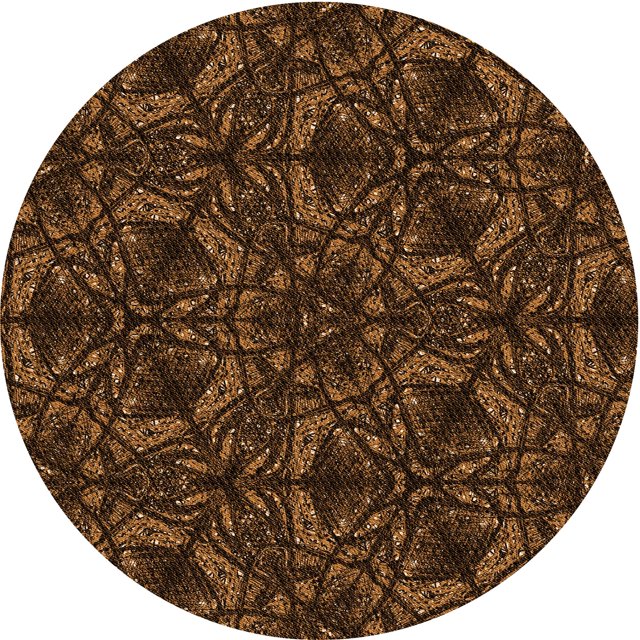 Ahgly Company Tapis d'Intérieur Lavable en Machine Carré Transitionnel Noir Brun, 3 Pieds Carré