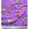 thumbnail image 1 of Soimoi polyester Crepe Fabric Business Girl Printed Craft Fabric by the Yard 42 Inch Wide, 1 of 3