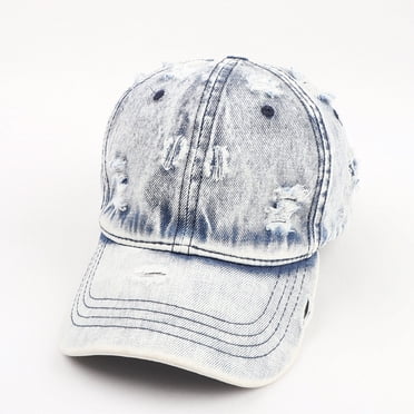 RXIRUCGD Casquette de Baseball Ajustable Classique Basse Non Structurée Casquette Unie Hommes Femmes ( Bleu Clair )