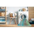 thumbnail image 2 of Ahgly Company Tapis d'Intérieur Rectangulaire Transitionnel Lavable à la Machine Bleu Cadet Vert, 2 Pieds x 5 Pieds, 2 of 7