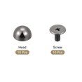 thumbnail image 3 of Unique Bargains 8x5mm Screw Back Rivets Solid Round Head Leather Studs Black 10 Pack, 3 of 5