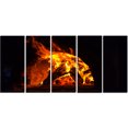 thumbnail image 2 of Wood Stove with Fire and Blaze - Abstract Wall Art Canvas, 2 of 3