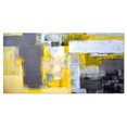 thumbnail image 2 of Design Art Grey And Yellow Blur Abstract Abstract Canvas Art Print, 2 of 3
