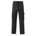 thumbnail image 3 of Faithtur Men Baggy Pants Drawstring Waistband Contrast Color Cargo Pants Multiple Pockets Jogger Pants, 3 of 6