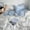 H, variant on Bowayaoa Student Dorm Bedding Set 4 Piece, Soft Polyester Washed Fabric, Twin Full Queen Size Quilt Cover Sheet Set, Breathable Fade Resistant Bed in a Bag, Modern Dorm Room Decor Bedding Sets