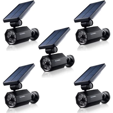 Bell + Howell Bionic Spotlight Solar Spot 25 Feet Motion Sensor, Sun Panels, Waterproof Frost Resistant Patio, Yard and Outdoor Lighting - 5Pk Black