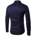 thumbnail image 2 of T-shirts pour Hommes Décontractés Hommes Décontracté Imprimé Col Montant Manches Longues Chemise de Base Blouse T-Shirts à Manches Longues pour Hommes, 2 of 3