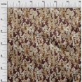 thumbnail image 3 of oneOone Tissu Polyester Spandex Marron Abstrait pour Robe Tissu Imprimé au Mètre 56 Pouces de Large, 3 of 4