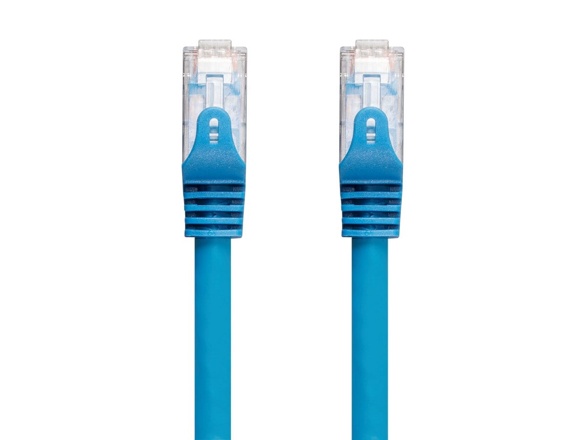 Monoprice Cat6 Ethernet Patch Cable - 100 feet - Blue | Snagless, RJ45, 550Mhz, UTP, CMP, Plenum, Pure Bare Copper Wire, 23AWG - Entegrade Series