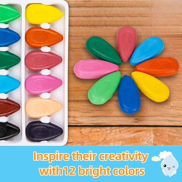 12 color water drop crayon (boxed)
