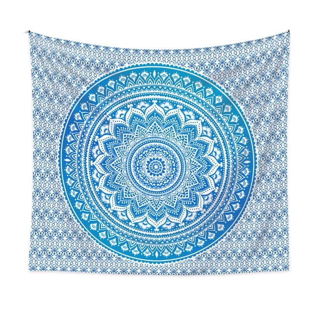 Mistaha 1PCS Tapestry 130cm * 150cm Home Bohemian Milled Mandala Flower Pattern Room Background Hanging