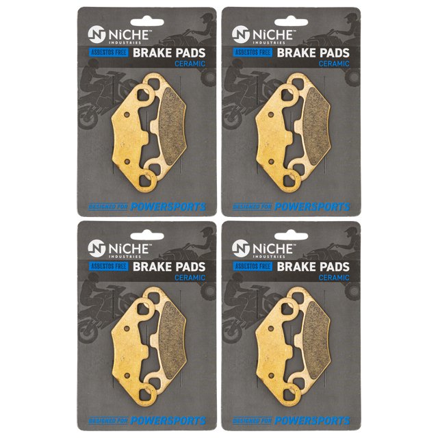 Niche Ceramic Front Rear Brake Pad Set for Polaris Sportsman 450 ATV 4 Pack 519-KPA2327D