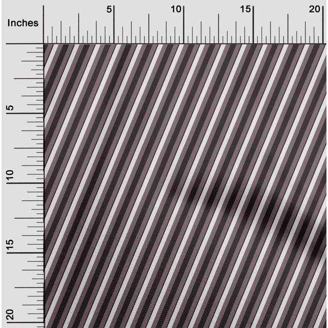 oneOone Cotton Poplin Fabric Diagonal Stripe Decor Fabric Printed BTY 42 Inches Wide