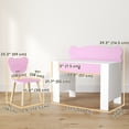 thumbnail image 3 of Ensemble Bureau et Chaise pour Enfants, Table d'Étude et Chaise avec Tiroir de Rangement, Rose, 3 of 10