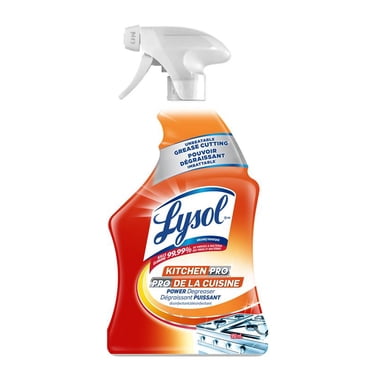 Nettoyant antibactérien de cuisine Lysol, dégraissant puissant Kitchen-Pro, dégraissage imbattable