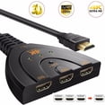 thumbnail image 1 of Cameland New 3 Port Hdmi Splitter 1080P/4K Hd Tv Adapter Cable 3 In 1 Out New, 1 of 8