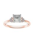 thumbnail image 1 of 0.65 Carat Excellent Princess Cut Natural Diamond Unique Solitaire Ring for Women Solid 18K Rose Gold Size 8.5, 1 of 6