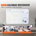 thumbnail image 2 of KFFKFF Magnetic Monthly Planning Board, 36x24", Wall-Mounted Dry Erase Calendar, Includes 1 Eraser, 2 Markers & Tray, Ideal for Office, Home, School, 2 of 9