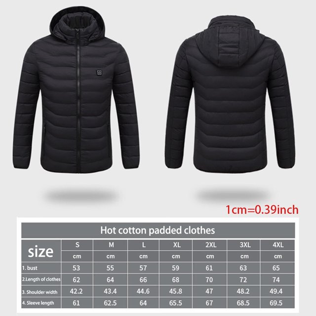 8 Zone Heated Jacket, USB Electric Hoodie Jacket Winter Warming Jacket Coat