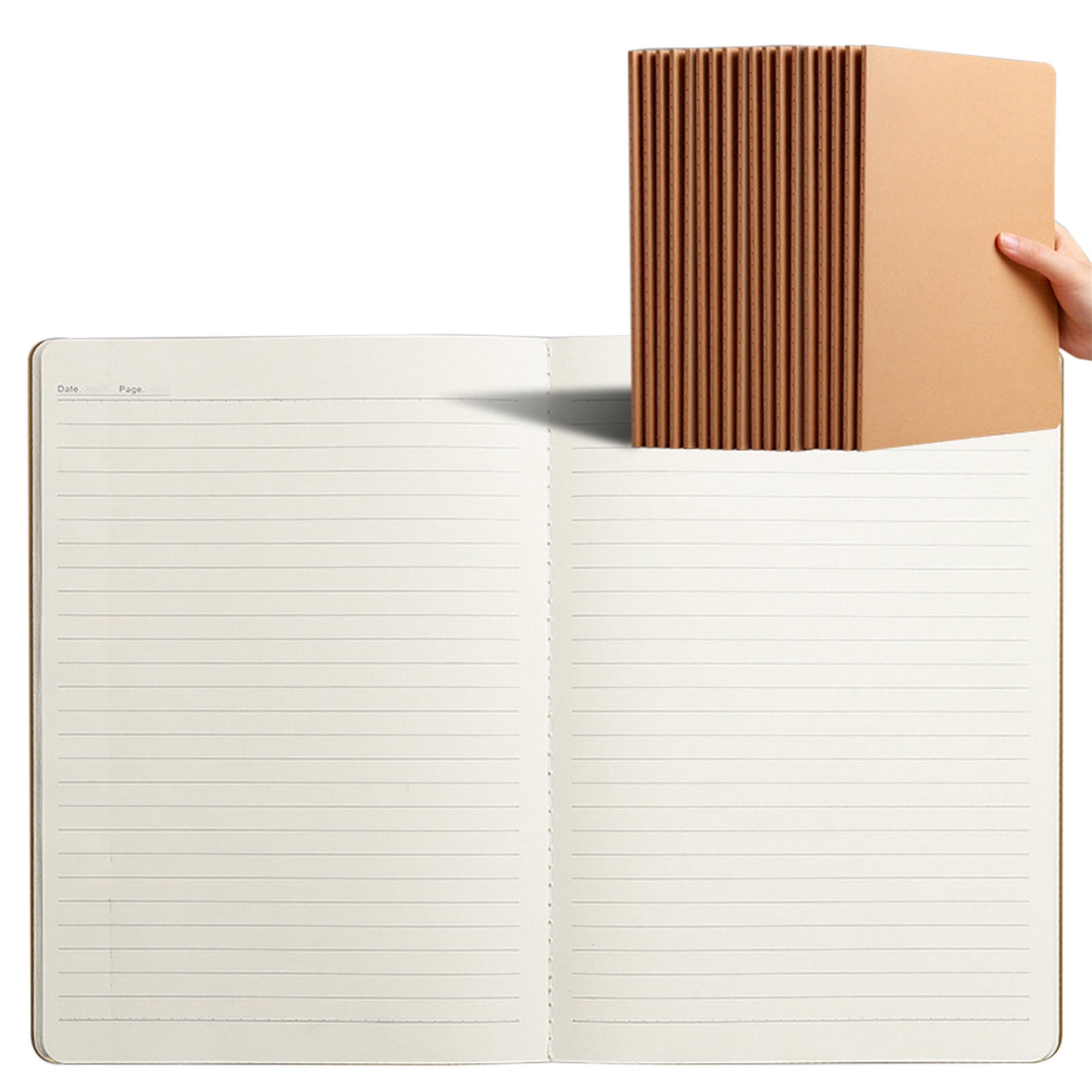 Infedv A5 Kraft Paper Notebook Student Ordinary Exercise Book Environmentally Friendly Kraft Paper Horizontal Line Notebook Clearance Item