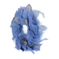thumbnail image 3 of Northlight Feather Blue and Gray Artificial Christmas Wreath - 10-Inch, Unlit, 3 of 3