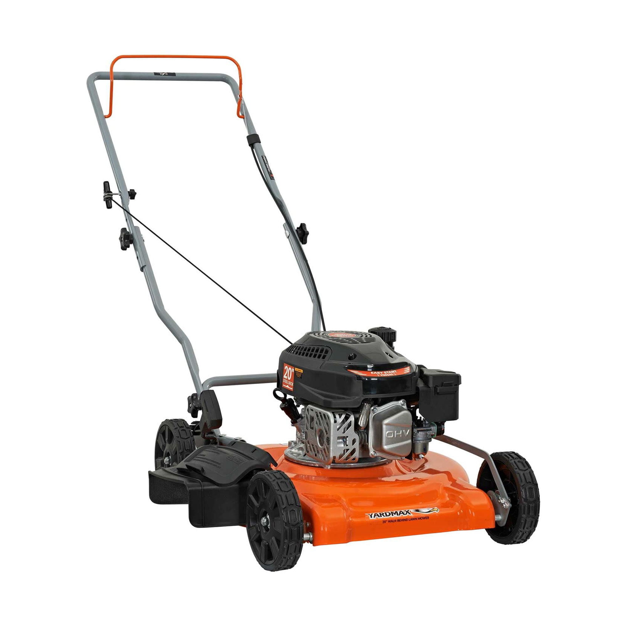 Yardmax YG0545 CA 20" 170cc OHV Gas Powered Push Walk-Behind Lawn Mower, 2-in-1, 7 Cutting Heights