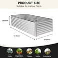 thumbnail image 3 of Noble House Raised Garden Bed, Galvanized Planter Box Stand Outdoor,Herbs, 3 of 5