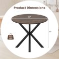 thumbnail image 3 of Gymax 36'' Round Farmhouse Dining Table for 4 w/Stable Intersecting Pedestal Base Brown, 3 of 10
