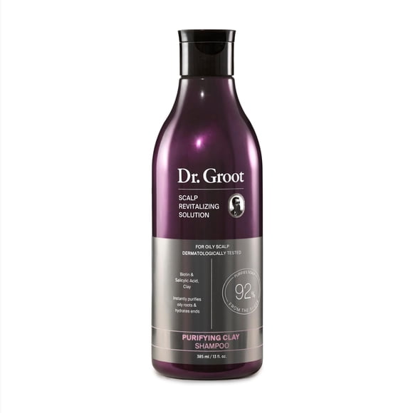 Dr. Groot Purifying Clay Shampoo, Korean Hair Care for Oily Scalp, Biotin, Rosemary Oil and Salicylic Acid, Purify Roots, Hydrate Dry Ends, Purifying Clay Wash, Kbeauty