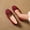 Red, variant on Gspmoly Flat Shoes for Women, Women's Fashion Casual Summer New Bow Round Toe Breathable Flat Shoes Women Flat Shoes Black 43