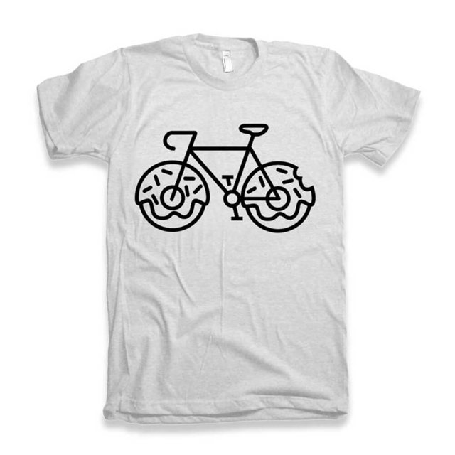 Men's Graphic T-Shirt Bicycle Donuts Simpson Eco-Friendly Limited Edition Short Sleeve Tee-Shirt Vintage Birthday Gift Novelty