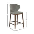 thumbnail image 2 of Tabouret de Bar à Dossier Ailé Rembourré de Qualité Contractuelle Cabo (26 Po/29 Po), 2 of 5