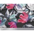 thumbnail image 3 of Soimoi Satin Silk Fabric Flower Watercolor Print Fabric by The Yard 42 Inch Wide, 3 of 3