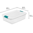 thumbnail image 2 of Sterilite 32 Quart Clear Plastic Stackable Storage Box Container (6 Pack), 2 of 10