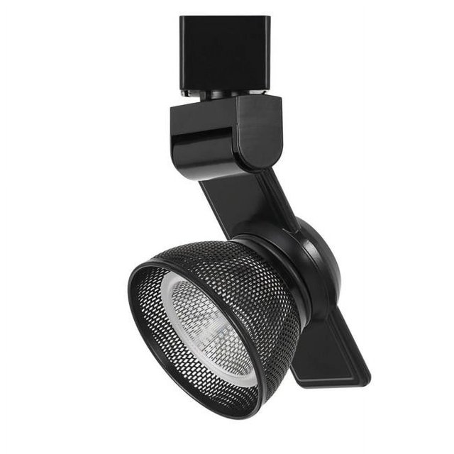 Benjara BM223661 12W Integrated LED Metal Track Fixture with Mesh Head, Black