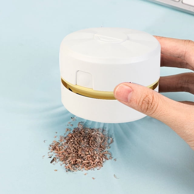 Desktop Vacuum Cleaner, Mini Desktop Duster for Computer Keyboard, Adjustable Eraser Crumb Car Vacuum, USB Rechargeable for Home, School, Office