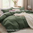 thumbnail image 2 of Bedsure Olive Green Duvet Cover Full Size - Soft Prewashed Full Duvet Cover Set, 3 Pieces, 1 Duvet Cover 80x90 Inches with Zipper Closure and 2 Pillow Shams, Comforter Not Included, 2 of 6