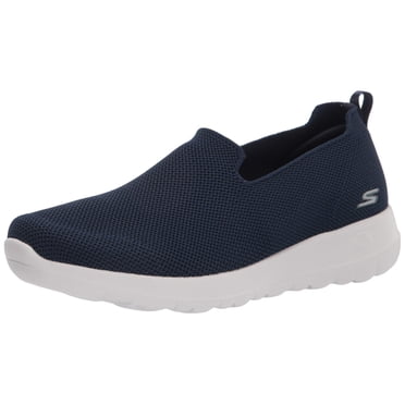 Skechers womens Walking Sneaker, Navy/White, 11 Wide US