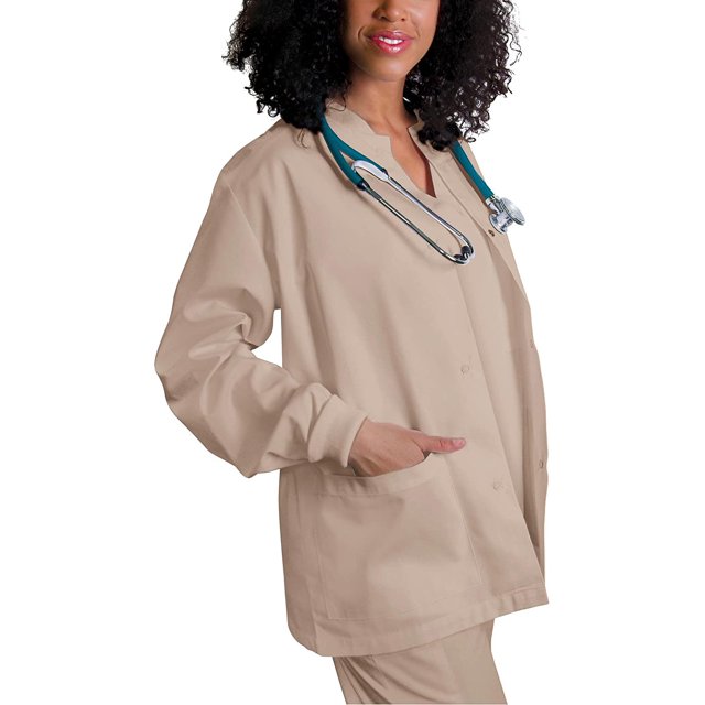 Adar Universal Women's Round Neck Warm-Up Scrub Jacket, Available in 39 Colors